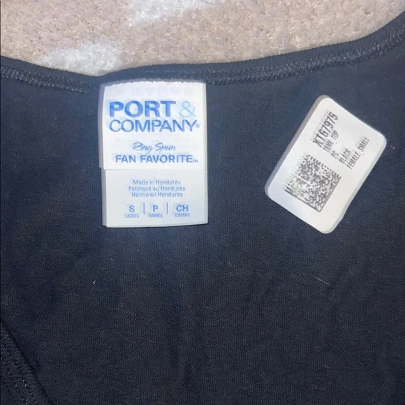 Port and Company Black Tank Top with Yellow Marines Design - Picture 2 of 2